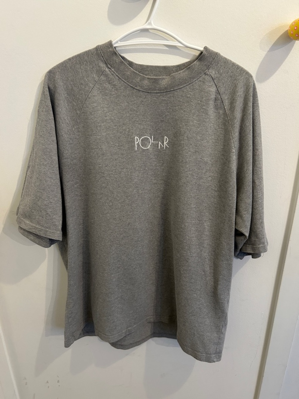Polar Skate Co. Gray Logo Short-Sleeve Shirt